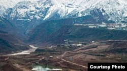 Roghun hydropower plant construction site
