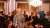 Рамзан Кадыров кызы Айшат жана жубайы Медни Кадырова менен. 2017-жыл, Грозный шаары.