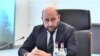 Armenia- Martin Galstian, the chairman of the Central bank of Armenia, at a news conference in Yerevan, May 4, 2021.
