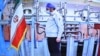 An official handout image shows an engineer observing a mechanical test inside Iran's Natanz uranium enrichment plant. (file photo)