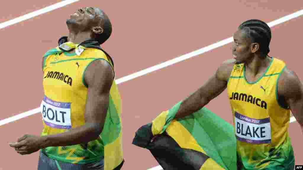 Usain Bolt i Yohan Blake osvojili su zlato i srebro na OI London, 5. august 2012.