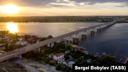 Антонівський міст в липні 2022 року