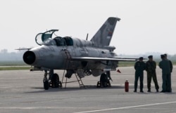 Un avion MiG-21 al Forțelor Aeriene Sârbe, surprins în fotografie în anul 2016.