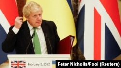 Боріс Джонсон під час візиту в Україну, 1 лютого 2022 року