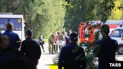 Место взрыва в Керчи, 17 октября 2018 год 