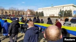 Мітинг проти російської окупації в Херсоні