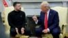 Американскиот претседател Доналд Трамп и украинскиот претседател Володимир Зеленски се сретнаа во Овалната соба на Белата куќа, 28 февруари 2025