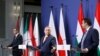 Премиерите на Унгарија и Полска, заедно со лидерот на италијанската партија Лига, Будимпешта, 01.04.2021. 