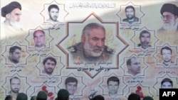 A memorial in Tehran to members of Iran's Revolutionary Guards who were killed in the suicide attack
