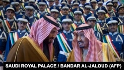 ملک سلمان و محمد بن سلمان پادشاه و ولیعهد سعودی