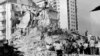 Слика објавена два дена по земјотресот во Скопје што се случи на 26 јули 1963. 