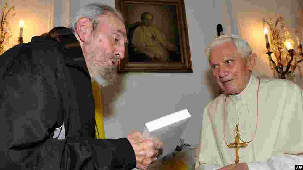 Sa bivšim kubanskim liderom Fidelom Castrom u Havani, mart 2012.