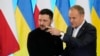 Украинскиот претседател Володимир Зеленски и полскиот премиер Доналд Туск во Варшава, 15 јануари 2025 година.
