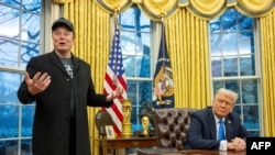 Ілон Маск поруч із президентом США Дональдом Трампом, Овальний кабінет Білого дому у Вашингтоні, округ Колумбія, 11 лютого 2025 року