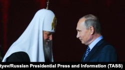 Президент Росії Володимир Путін і Московський патріарх Кирило (архівне фото)