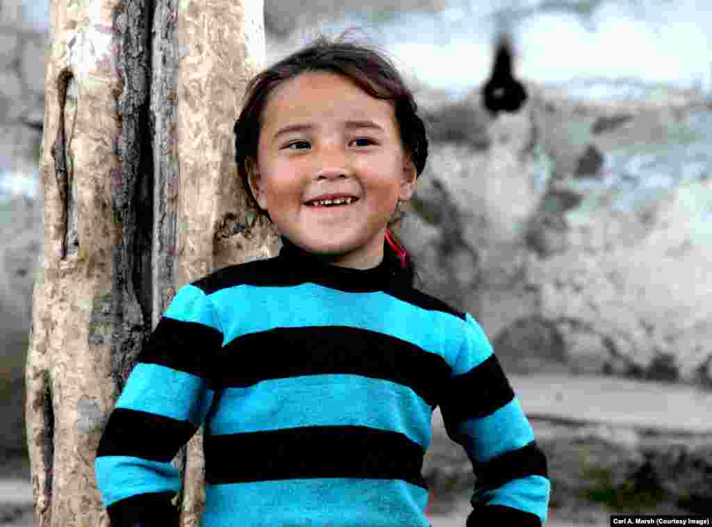 A girl in the Turkish village of Uluu Pamir, or Great Pamir, named for the Kyrgyz nomads&#39; onetime mountain homeland. Some 2,500 people live in the village.