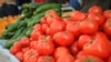 Kyrgyzstan - market, floor, bazaar, generic, vegetables, Tomato, Cucumbers, Osh bazaar, Osh market, bazar, the products, food, undated