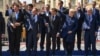  Klaus Iohannis alături de premierul italian Giuseppe Conte, actualul președinte al Consiliului European Donald Tusk, premierul grec Alexis Tsipras, și președintele Franței Emmanuel Macron