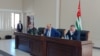 Слева направо: Александр Анкваб, Аслан Бжания и Бадра Гунба
