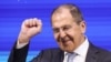 RUSSIA -- Russian Foreign Minister Sergei Lavrov gestures as he attends at the "New Knowledge" forum in Moscow, May 21, 2021