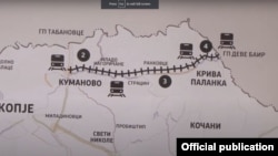 Мапа за планираната железничка пруга до Бугарија
