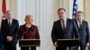 Kolinda Grabar Kitarović sa članovima Predsjedništva BiH tokom posjete Sarajevu 2015. godine
