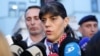 Laura Codruta Koevesi speaks to the press in Bucharest in March.