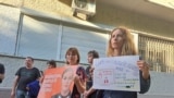 Anti-Corruption Foundation protest in front of Montenegrin Government in Podgorica 
