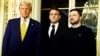 Президент Франції Емманюель Макрон, обраний президент США Дональд Трамп і президент України Володимир Зеленський. Париж, 7 грудня 2024 року